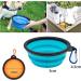 Vigime Foldable Dog Bowl Set - Portable Travel Water Bowls for Dogs & Cats (5PCs 350ml) with Carabiner Hook - Ideal for Hiking Walking and Outdoor Adventures - Buy Online on GoSupps.com