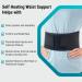 360 RELIEF Self-Heating Magnetic Therapy Belt - Lumbar Support for Abdominal and Back Pain Relief - Large Black with Mesh Laundry Bag - Buy Online on GoSupps.com