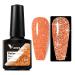 VENALISA Bright Orange Reflective Glitter Gel Polish Sparkling Shiny Disco gel Nail Polish Long Lasting soak off Nail Drying Under UV LED Lamp Nail Art Summer Nail Salon BD04