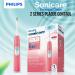 PHILIPS Sonicare EssentialClean Electric Toothbrush with DiamondClean Brush Head - Rechargeable Sonic Toothbrush with Travel Case (Pink) - Buy Online on GoSupps.com