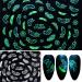 Glow in The Dark Nail Art Stickers - 8 Sheets 3D Self-Adhesive Decals for Manicure - Flowers, Leaves, Butterflies, Dragonfly Designs - Buy Online on GoSupps.com