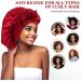 Abeillo Silk Sleep Bonnet for Women - Adjustable Satin Night Cap for Curly Hair - Wine Red - Buy Online on GoSupps.com