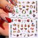 JMEOWIO 12 Sheets Christmas Nail Art Stickers Decals Self-Adhesive Snowflake Xmas Winter Holiday Deer Nail Supplies Nail Art Design Decoration Accessories - Buy Online on GoSupps.com