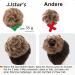 Jjstar 2-Piece Hair Part with Rubber Band - Dutt Hair Tie & Extensions for Messy Bun | Chestnut Brown Hair Accessories for Women & Girls - Buy Online on GoSupps.com