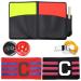 Homejoy football referee cards referee whistling set with football red and yellow cards with captain's armband with metal coach pipe with a bag of point book for football game