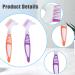 Press Toothbrush Set - 2 Denture Brushes for Effective Prosthesis Cleaning | Orange & Purple - Buy Online on GoSupps.com
