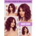 WOKESTAR Purple Bob Curly Wig with Fringe - Short 12 inch Synthetic Wavy Wig for Women - Buy Online on GoSupps.com