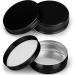 Buy Belle Vous 24 pc Black Aluminum Jars - 114ml Screw Cap Cans for Travel Cosmetics & Sweets | Ideal Lip Balm/Cream Container - Buy Online on GoSupps.com