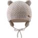 XIAOHAWANG Baby Boy Knit Beanie Hat | Cute Bear Infant Toddler Girl Hat | Autumn Winter 0-6 Months Beige - Buy Online on GoSupps.com