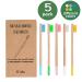 ANXUN Kids Bamboo Toothbrushes 5 Pack - Eco-Friendly Biodegradable Children's Toothbrushes with Soft Bristles - Wooden Handle Toothbrushes in Assorted Colors - Buy Online on GoSupps.com