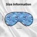Blue Fish Print Sleep Eye Mask - Soft Blindfold with Elastic Strap for Travel & Night Sleeping - Buy Online on GoSupps.com