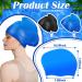 6 Pack Extra Large Silicone Swim Cap for Long Hair, Braids, Dreadlocks - Waterproof Bathing Cap for Men and Women - Black Blue - Buy Online on GoSupps.com