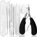 Ingrown Toenail Tool Kit (10PCS), Premium Nail Treatment Foot Tool, Used for Thick Nails and Ingrown Toenails, Heavy Professional Podiatrist Toe nail Set(black)…