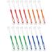 16 Pieces Three Sided Toothbrush Autism Toothbrush Bristle Travel Toothbrush for Kids Complete Teeth Gum Care Great Angle Bristles to Clean Each Tooth Soft/Gentle (Green Blue Yellow Red)