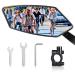 Coicer bicycle mirror for e-bike left HD 360 rotatable & foldable for handlebar bike rear-view mirror mirror ebike accessories extra large mirror surface impact-resistant real glass mirror accessories left rearview mirror