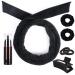 Heatless Curlers Headband Soft Velour Heatless Curls Overnight Heatless Hair Curling Set Hair Curlers No Heat for Short & Long Hair (Black 7Pcs)