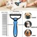Dematting Comb Pet Grooming Tool Set Dedicated Pet Grooming Rake and Brushes Double Sided Deshedding Supplies Gently Safe Removes Knots Tangled Hair Undercoat Mats for Small Medium Large Long and Thick Haired Dog Cat Rabbit Horse with Steel Comb(Navy blue - Buy Online on GoSupps.com