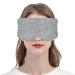 Sleep Mask as Gift for Men Women - Dolpiet Cooling Cotton Eye Covers for Sleeping Soft Premium Blackout Washable Adjustable Folding Suit for Travel Office Home Gray