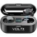VOLT PLUS TECH Wireless Bluetooth Earbuds for Samsung All Galaxy S23/S23+/S23Ultra/S22/Ultra/S22+/S21/Ultra/S21+/S20/5G /Galaxy A/Galaxy Note/Galaxy Z F9 TWS and IPX7 Waterproof with 2000mAh Case BLACK F9
