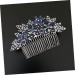 MUSISALY Dark Blue Hair Comb Bridal Hair Comb Wedding Hair Comb Flower Girl Headpiece Bride Hairpiece Wedding Hair Accessories for Brides Rhinestone Headpiece Floral Hair Comb - Buy Online on GoSupps.com