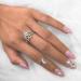 Sethexy Glossy Oval Long False Nails - Light Rhinestone Pink Full Cover Acrylic Fingernails for Women & Girls - 24 Stunning Sparkle Designs - Buy Online on GoSupps.com