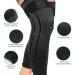 Full Leg Compression Sleeves 2 Pack - Anti-Slip, Ventilated Knee Support for Men and Women - Long Knee Compression Sleeve for ACJ, PCL, Meniscus Tear, Arthritis, Tendinitis - Black (Large) - Buy Online on GoSupps.com