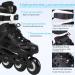 Unisex ABEC-7 Inline Skates - White Men's 11 / Women's 11.5 - 85A Wheels - Adult Fitness Skates - Buy Online on GoSupps.com