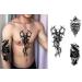 PADOUN Halloween Temporary Tattoo 15-Sheet Black Skull Rose Flower Waterproof Realistic Girls Kids Adult Temporary Tattoos - Buy Online on GoSupps.com