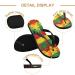 Mnsruu Flip-Flops with Marijuana Leaves | Striped Multi-Colored Design for Home Hotel Spa & Travel | Unisex Footwear for Men & Women - Buy Online on GoSupps.com
