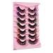 Colored Russian Strip Mink Eyelashes - 7 Pairs 3D Curl Wispy & Reusable for Festival & Cosplay - 4 Colors 15mm Light Volume - Buy Online on GoSupps.com