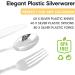 FOCUSLINE 160-Piece Heavy Duty Silver Plastic Cutlery Set for Catering, Parties, Dinners, Weddings - Disposable Utensils - 80 Forks, 40 Knives, 40 Spoons - Buy Online on GoSupps.com