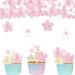 Alegre edible flowers for cake 60 pieces of flowers tortendeco edible edible flowers made of dining paper flower decorative cake edible cherry blossom muffin decoration flower cake decor for wedding birthday baby party