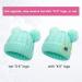 Baby Girls Double Pom Pom Bobble Hat - Toddler Winter Beanie for Kids 1-6Y Blue - Buy Online on GoSupps.com