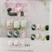 Green Halo Camellia Press on Nails - 24 Pcs Full Cover False Nails with Floral Design for Women - Buy Online on GoSupps.com