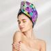 Hair Towel Wrap - Quick Drying Hair Turban with Button | Graffiti Pineapples Design - Buy Online on GoSupps.com