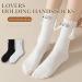 Couple Holding Hands Socks - Funny Magnetic 3D Doll Couple Socks - Black - Buy Online on GoSupps.com
