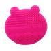 NOLITOY 2 1 Makeup Brush Holder Makeup Brush Scrubber Makeup Brush Stand Silicone Cleaner Pad Make up Holder Brush Scrubber Holder Portable Beard Brush Holder Storage Rack Face 11x10cm Rosy