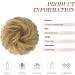 FESHFEN Messy Bun Scrunchie - Synthetic Wavy Curly Chignon Ponytail Hair Extension in Gloden Blonde 22/613# - 38g - Pack of 1 - Buy Online on GoSupps.com