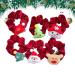 Valicaer Christmas Hair Scrunchies Xmas Hair Ropes Stretchy Velvet Hair Bands Hair Ties Ropes for Girl Ladies Christmas Tree Christmas Hair Accessories for Kids Adults Hair Bands Ponytail Holder (6)