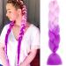 LDMY Ombre Pink to Purple Jumbo Braiding Hair Extensions - 24 Inch 6pcs Pack Synthetic Jumbo Braids for Women - Buy Online on GoSupps.com