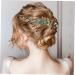 Minkissy Eucalyptus Bride Comb - Strass Decorative Alloy Bridal Hairpiece for Weddings | Medium Green Wedding Accessories - Buy Online on GoSupps.com
