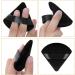 Ondaring 4Pcs Makeup Powder Puff Triangle Velvet Powder Puff with Ribbon Band for Contouring Under Eyes Corners for Loose Powder Body Powder Makeup Tool 4pcs Black - Buy Online on GoSupps.com
