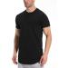 LETAOTAO Men's Hipster Slim Fit Longline T-Shirt Gym Muscle Tee - Black, Size Medium - Buy Online on GoSupps.com
