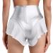 Women's Shiny Ruffle Dance Booty Shorts - High Waist Metallic Mini Hot Pants for Stage, Pole Dance, Yoga - Large Silver - Buy Online on GoSupps.com