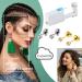 Disposable Self Ear Piercing Kit with 8 CZ Ear Studs - Safe Piercing Tools - Style2 - Buy Online on GoSupps.com