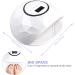 CORESLUX 72W UV LED Nail Lamp - Fast Gel Nail Dryer with LCD Screen - White Purple - Buy Online on GoSupps.com