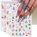 Christmas Nail Stickers 9 Sheets Self-Adhesive Nail Decal Snowman Snowflake Tree Nail Art Decoration Design Supplies