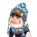 DORRISO Cute Kids Caps Scarf Set Autumn Winter Kids Newborn Baby Caps and Scarf Girls Boys Knitted Warm Comfortable Beanies Hat Blue a M