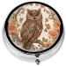 Owl Beliefs Mini Round Pill Box - 3 Compartment Travel Organizer | Portable Medicine Case for Home & Office - Buy Online on GoSupps.com