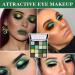16 Colors Green Eyeshadow Palette Shimmer Matte Eye Shadow Palette Long Wear Waterproof Eyeshadow Makeup Palette - Buy Online on GoSupps.com